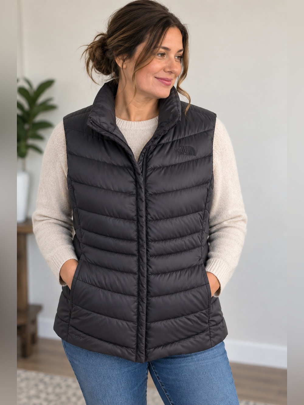 The North Face Women’s XXL 550 Fill Down Puffer Vest Black Plus Size